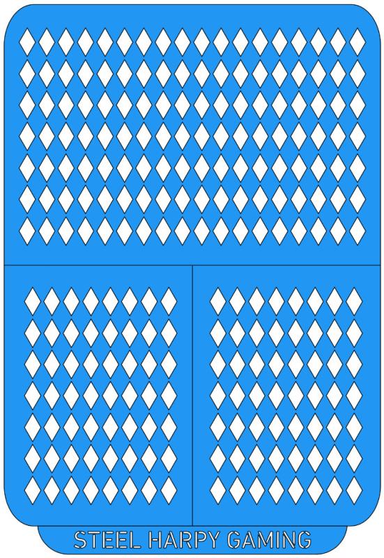 Jester Diamonds -  Medium - Style 2 - Steel Harpy Stencils