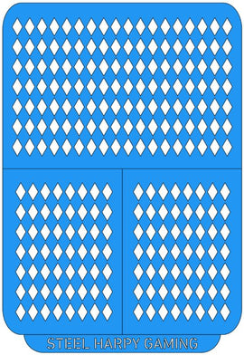 Jester Diamonds -  Medium - Style 2 - Steel Harpy Stencils