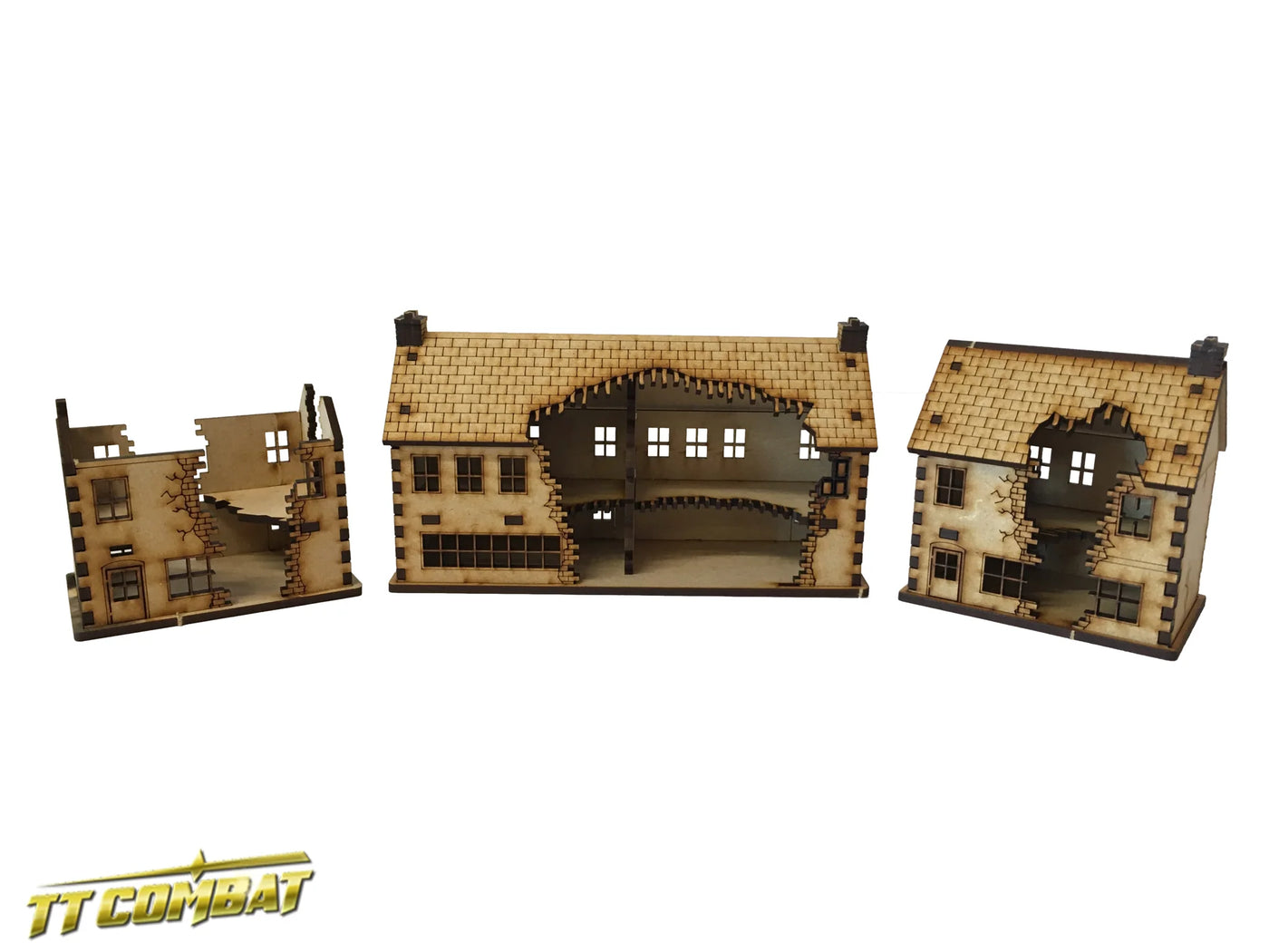 15mm Ruined Shops