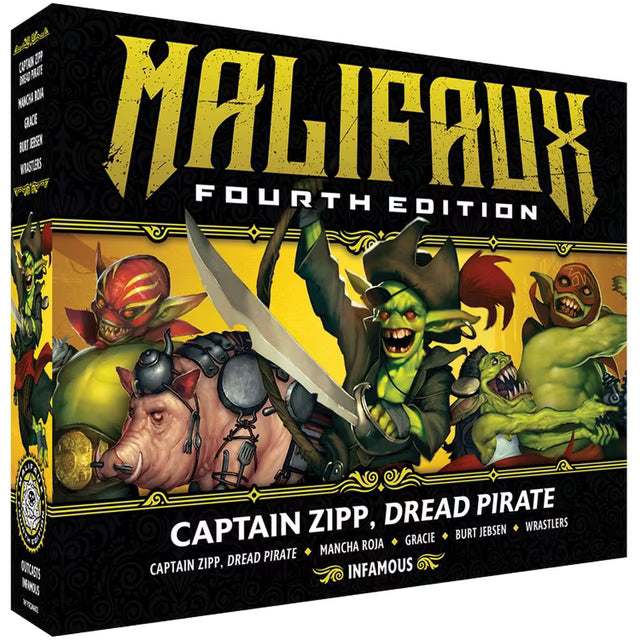 Captain Zipp, Dread Pirate (4th Edition) - Bayou - Wyrd Miniatures