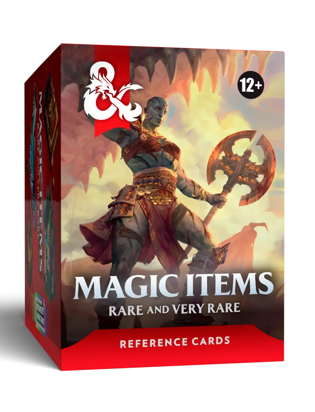 Adventure is in your hands.

 

The Magic Item Reference Cards: Rare and Very Rare put powerful loot right at your fingertips. Easy-to-use cards cover every Rare and Very Rare magic item, and select Legendary treasures, from the 5.5e Core Rules, streamlining treasure distribution for Dungeon Masters and making your loot a tangible reward.

 

What's in the box:

219 Magic Item Cards, Rare & Very Rare
1 Instruction Card
4 Blank Cards
1 Stat Block Cards
55+ new art pieces
63×88mm (standard playing card size)