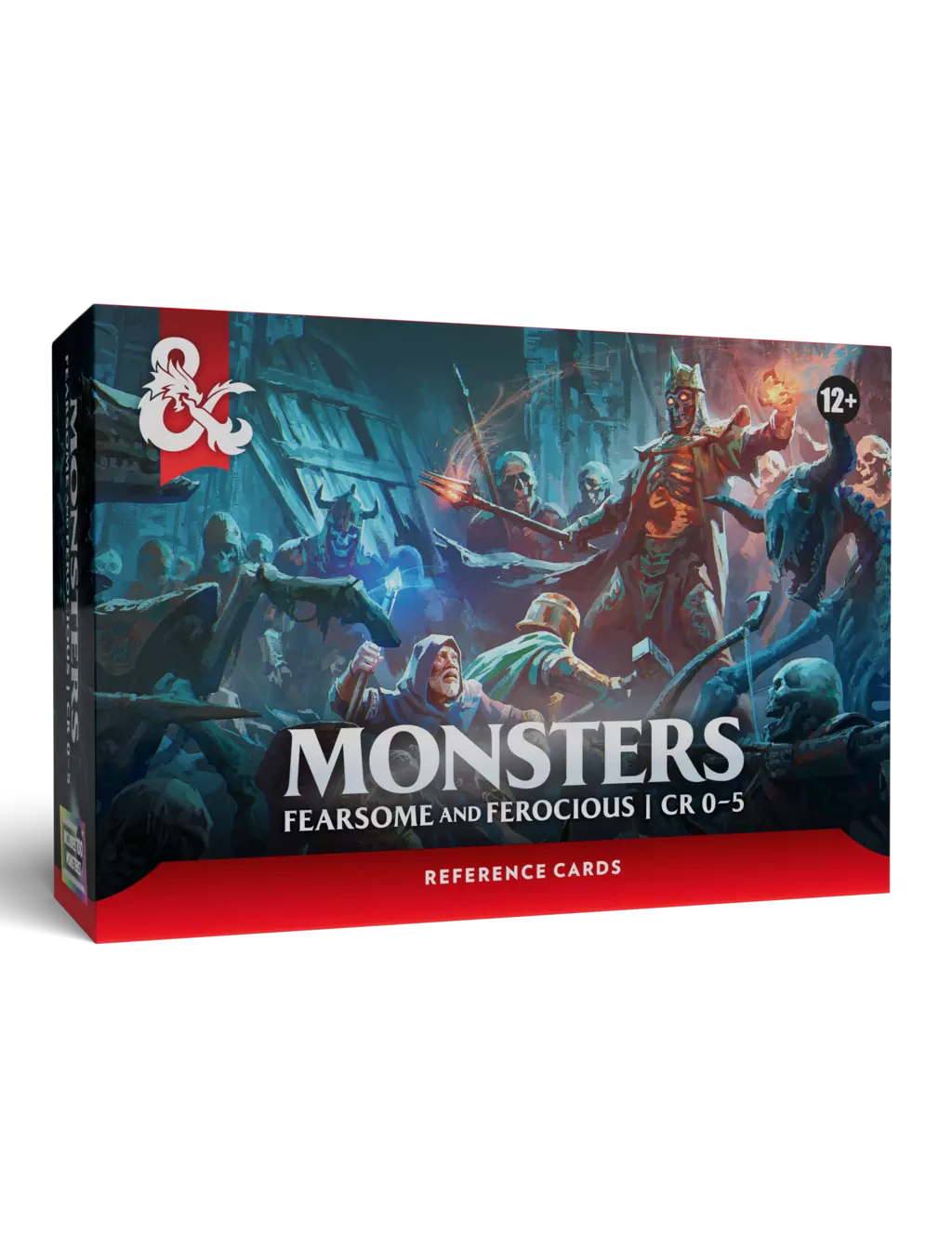 Adventure is in your hands.

 

The Monster Reference Cards: Fearsome and Ferocious put every Challenge Rating (CR) 0–5 Aberration, Construct, Dragon, Giant, Ooze, Plant, and Undead from the 5.5e Core Rules right at your fingertips. Each card features a full stat block and evocative art, keeping Dungeon Masters and players immersed in the action.

 

What's in the box:

 

100 Monster Stat Block Cards, CR 0–5 (Aberration, Construct, Dragon, Giant, Ooze, Plant, Undead)
1 Instruction Card
127×88mm (double-wid