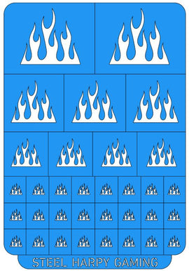 Flames - Small - Steel Harpy Stencils