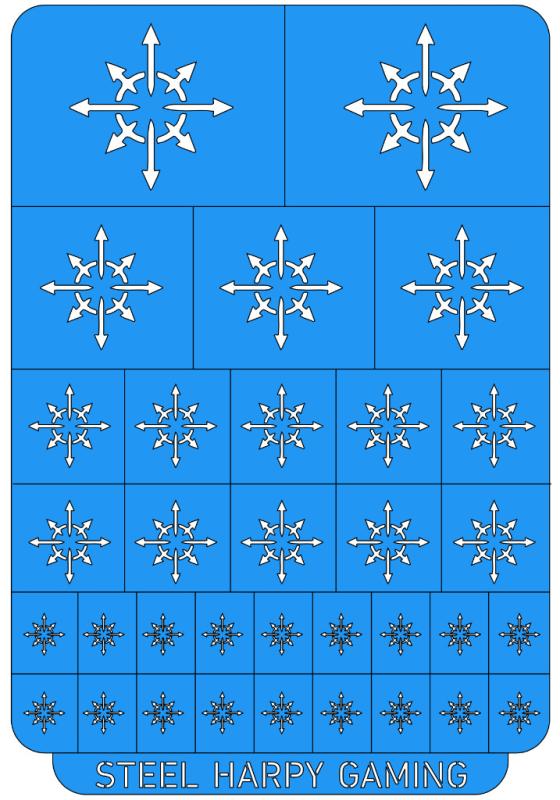 Chaos Star - Large - Style 1 - Steel Harpy Stencils