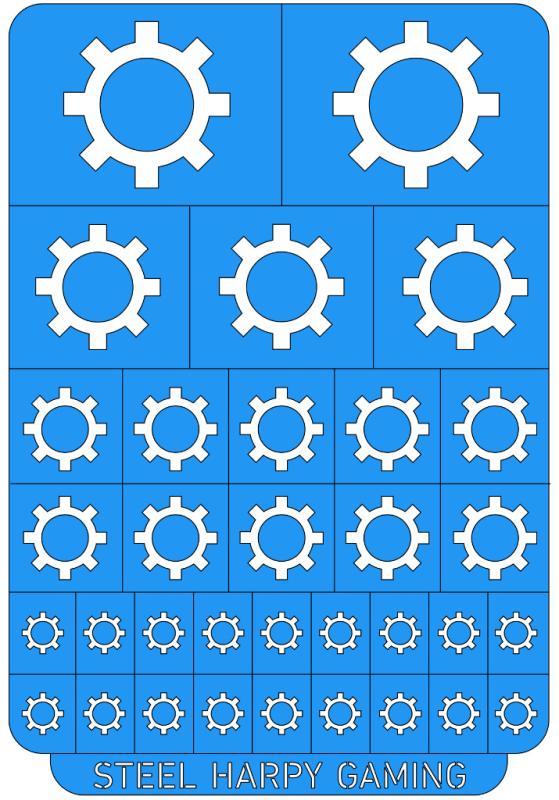 Cogs - Large - Steel Harpy Stencils