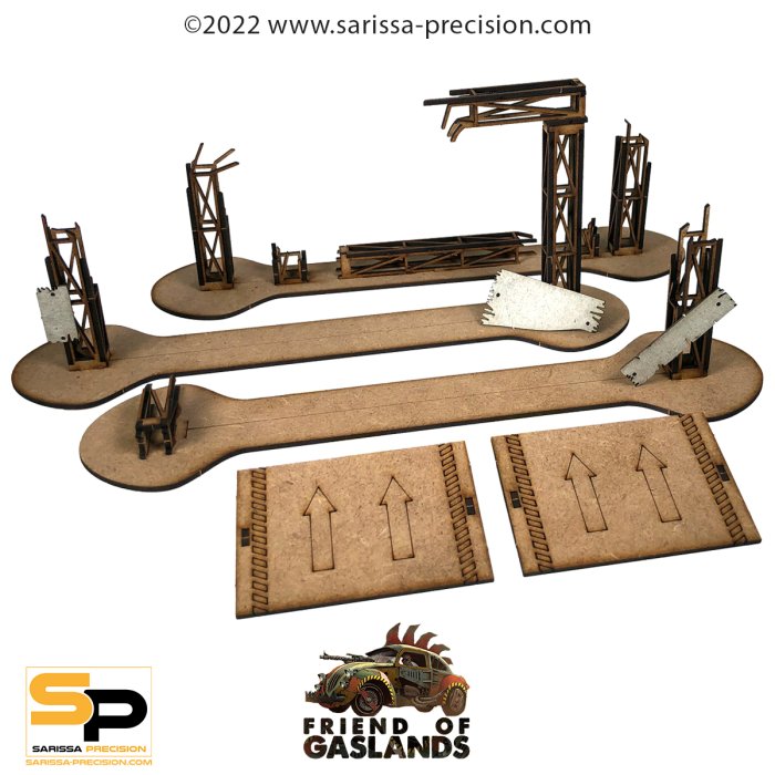 Gaslands - Derelict Race Gate and Ramp Set - Osprey Games