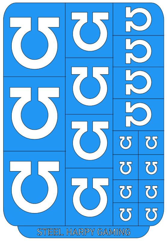 Omega - Large - Steel Harpy Stencils