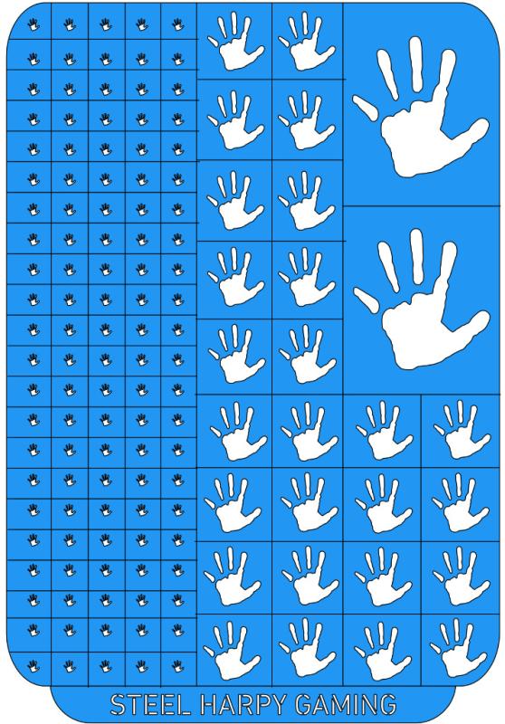 Handprint - Steel Harpy Stencils