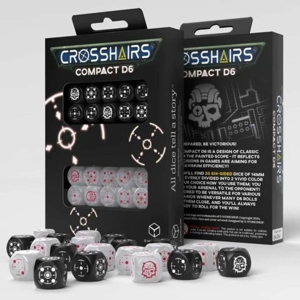 Crosshairs Compact D6: Black & Pearl