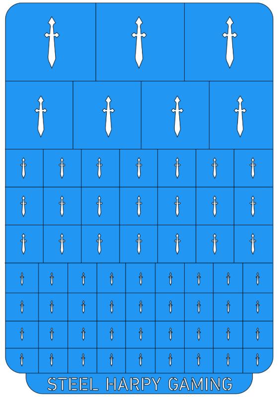 Swords - Small - Steel Harpy Stencils