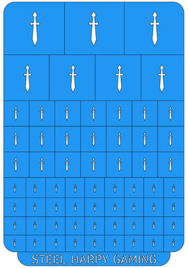 Swords - Small - Steel Harpy Stencils
