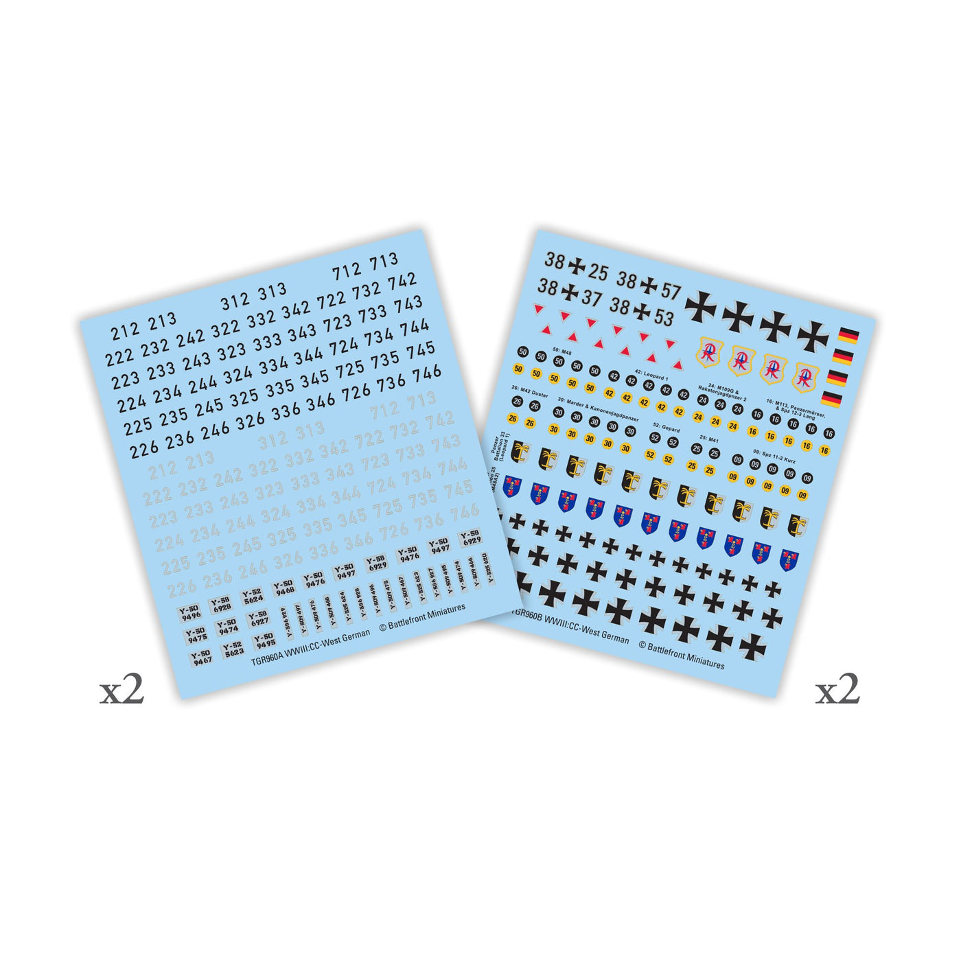 West German Decals (x4 decal sheets) (Checkpoint Charlie)