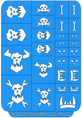 Space Orks - Style 2 - Steel Harpy Stencils