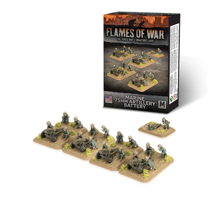 Marine 75mm Artillery Battery - Flames of War: Pacific