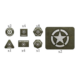 American MW Tokens and Objectives - Flames of War: Pacific