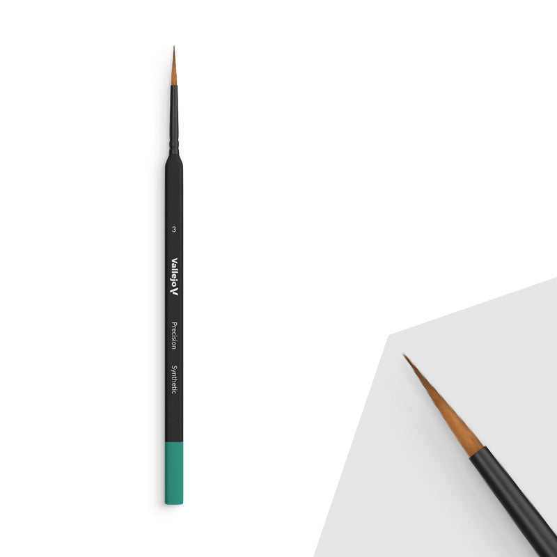 AV Precision - Round Synthetic Brush, Triangular No. 3 - Vallejo