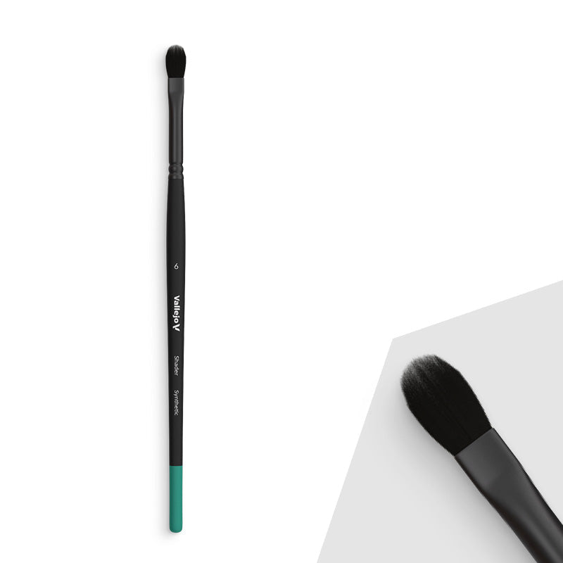 AC Shader - Filbert Shader Flat Synthetic Brush No. 6 - Vallejo