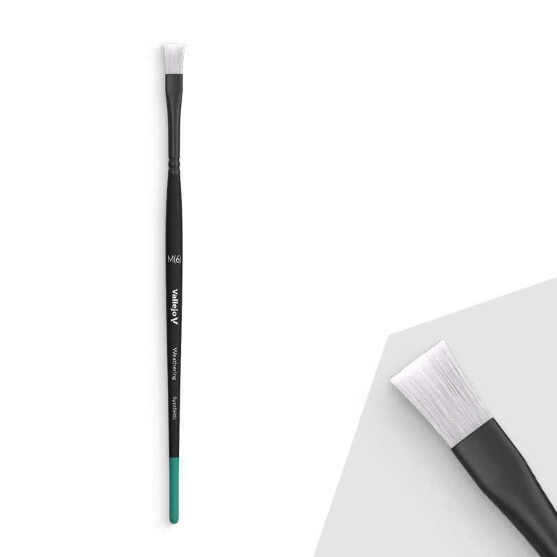 AV Weathering - Flat Synthetic Brush (Medium) - Vallejo