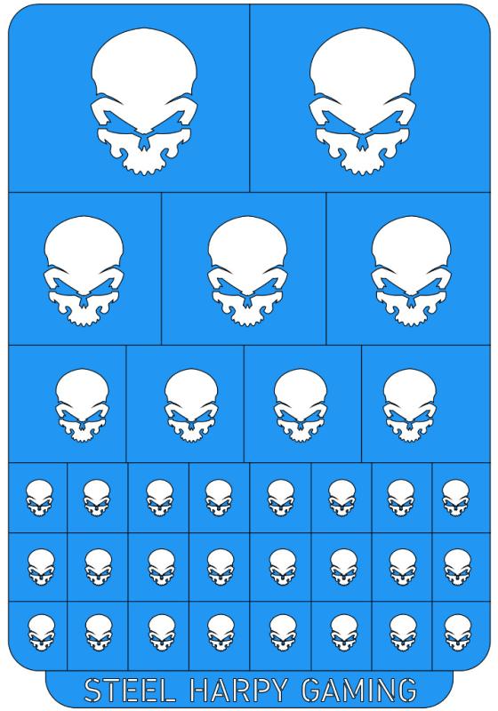 Skulls - Steel Harpy Stencils