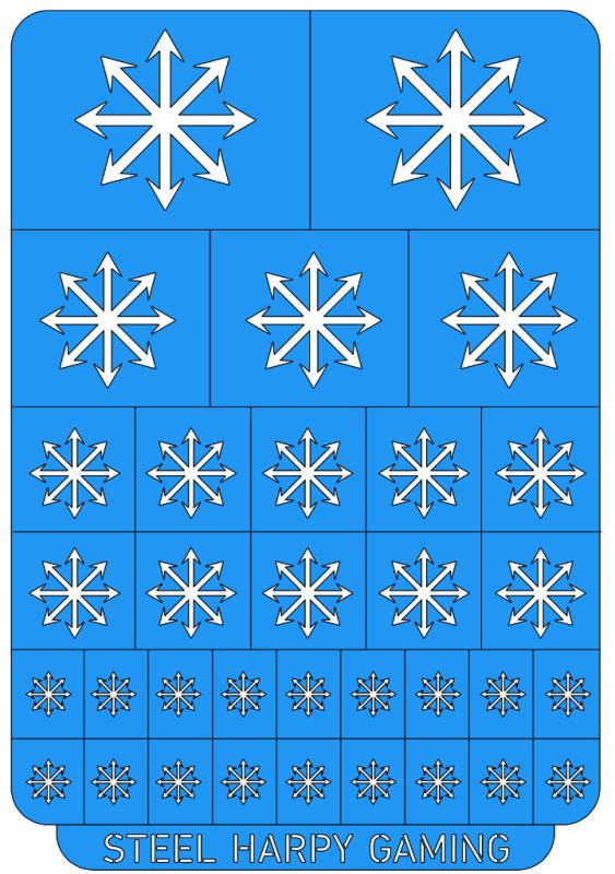 Chaos Star - Large - Style 2 - Steel Harpy Stencils