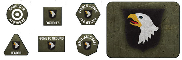 D-Day Americans 101st Airborne Division Tokens & Objectives - Flames Of War Late War