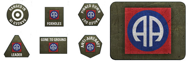 D-Day Americans 82nd Airborne Division Tokens & Objectives - Flames Of War Late War