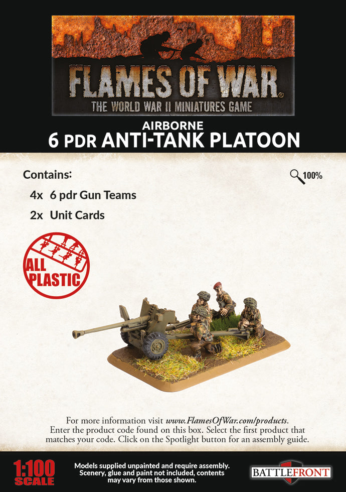 Airborne 6 pdr Anti-Tank Platoon (British Late War) - Flames Of War