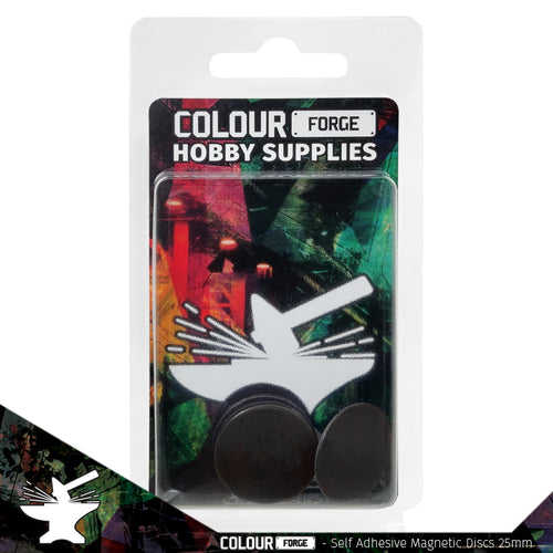 Self-adhesive magnetic discs 25mm x10 - The Colour Forge