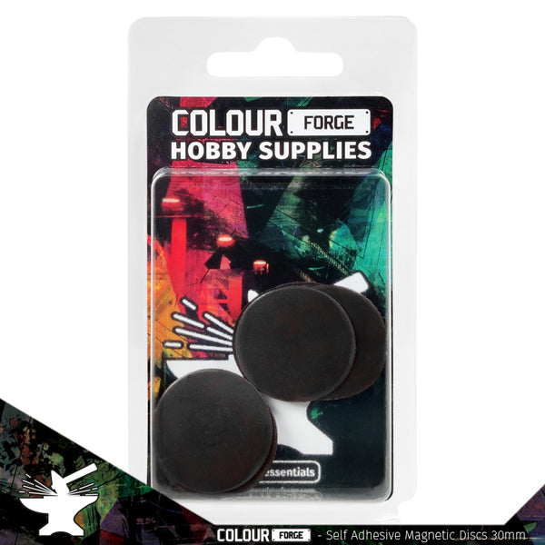 Self-adhesive magnetic discs 30mm x10 - The Colour Forge