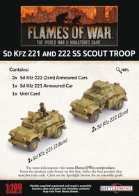 Sd Kfz 221 and 222 SS Scout Troop - Flames Of War Late War Germans 2