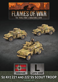 Sd Kfz 221 and 222 SS Scout Troop - Flames Of War Late War Germans 1