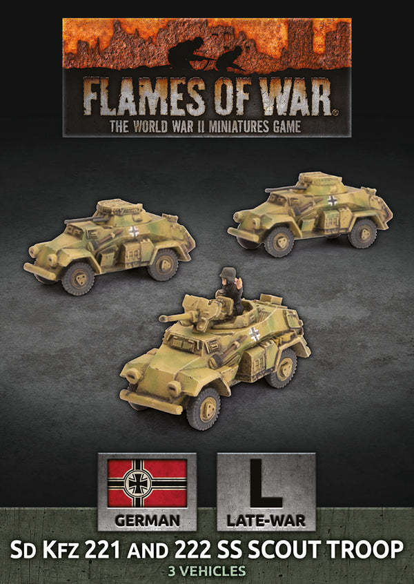 Sd Kfz 221 and 222 SS Scout Troop - Flames Of War Late War Germans