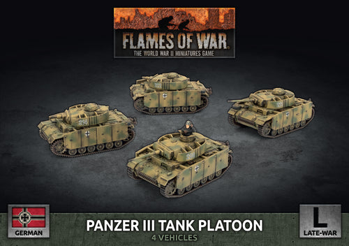 Panzer III Tank Platoon (x4 Plastic)