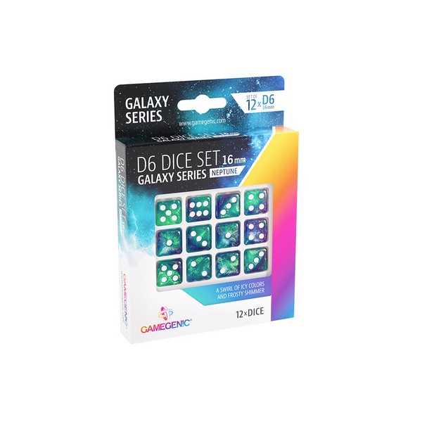 Galaxy Series - Neptune D6 Dice Set 16 mm