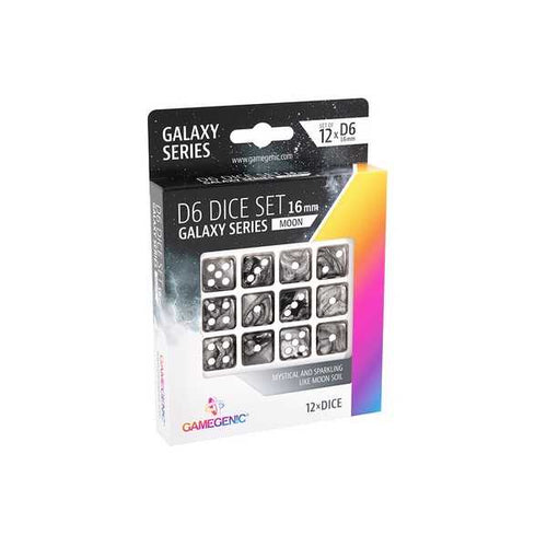 Galaxy Series - Moon D6 Dice Set 16 mm