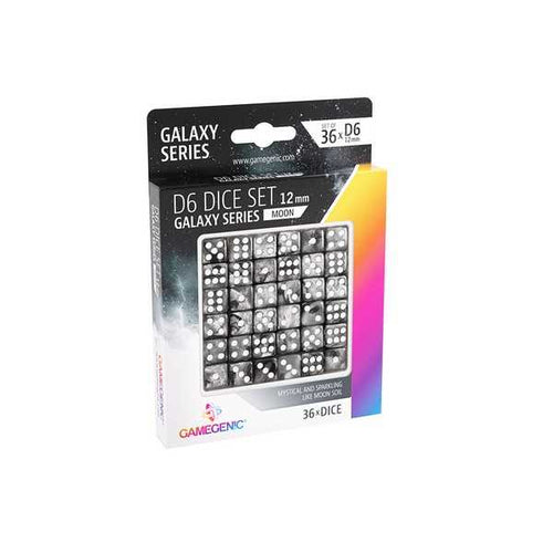 Galaxy Series - Moon D6 Dice Set 12 mm