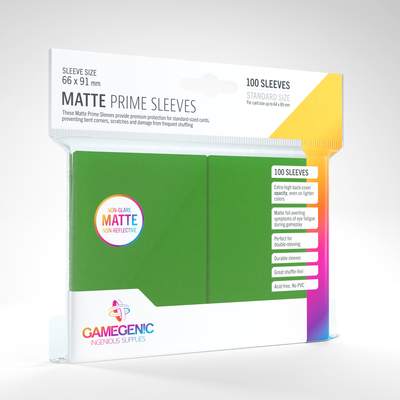Matte Prime Sleeves Green (100 ct.)