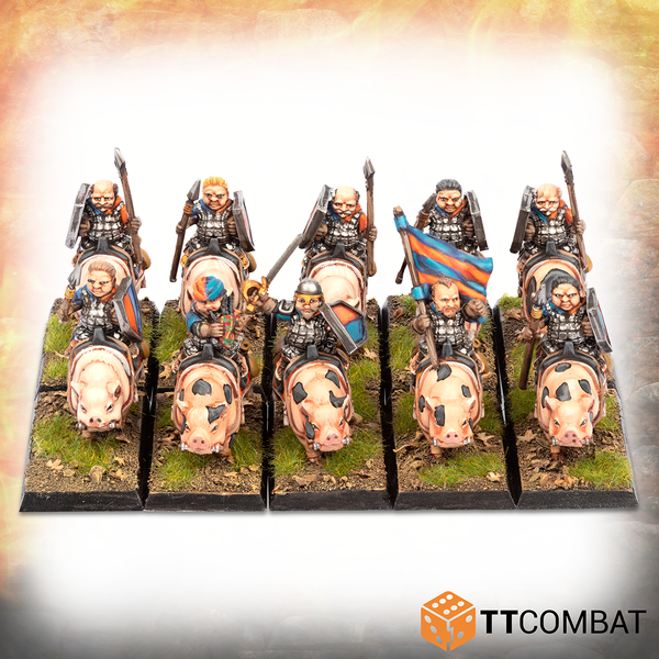 Halfling Heavy Pig Riders - Warlords Of Erehwon