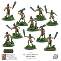 Maya Calakmal Warriors with macuahuitl 2