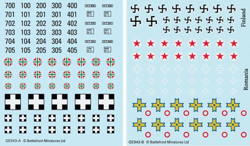 Axis Allies Decals - Flames Of War