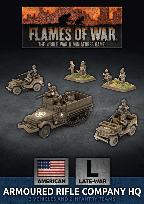 D-Day Americans Armored Rifle Company HQ - Flames Of War Late War