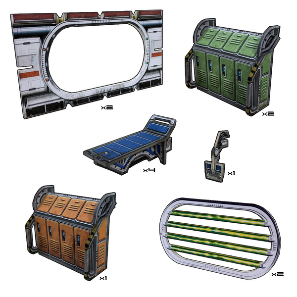 Sci-fi Detention Cells Scenery Set