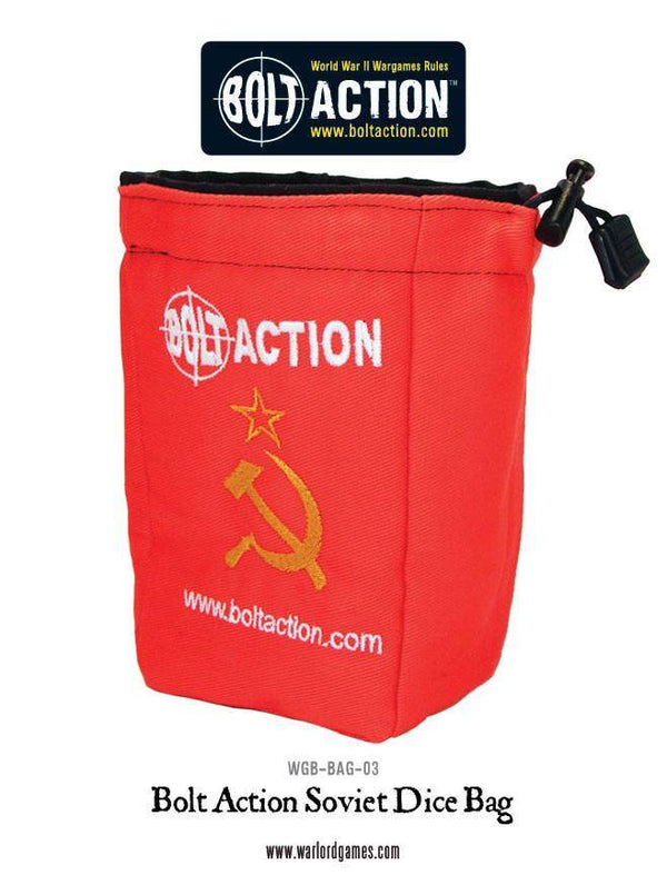 Bolt Action Soviet Dice Bag & Order Dice (Red)