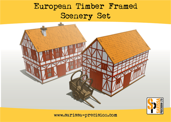 Historical European Timber Frame Scenery Set