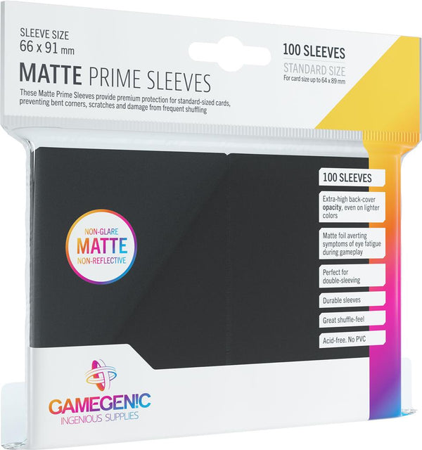 Matte Prime Sleeves Black (100 ct.)