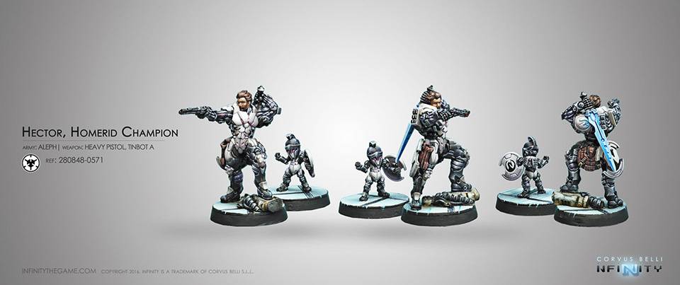 Aleph Hector, Homerid Champion (Heavy Pistol, EXP CCW) Blister Pack