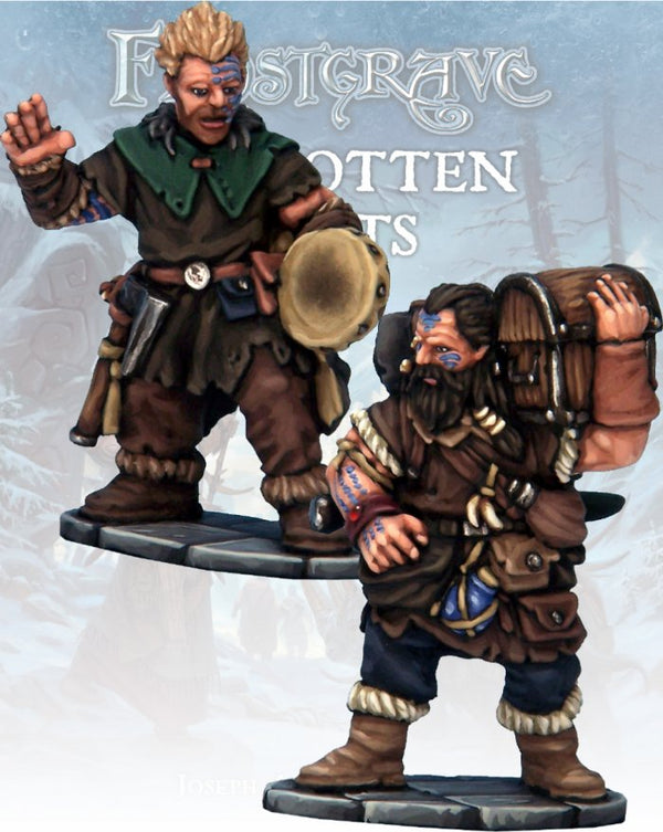 Barbarian Bard & Pack Mule - Frostgrave