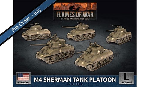 D-Day Americans M4 Sherman Tank Platoon - Flames Of War Late War