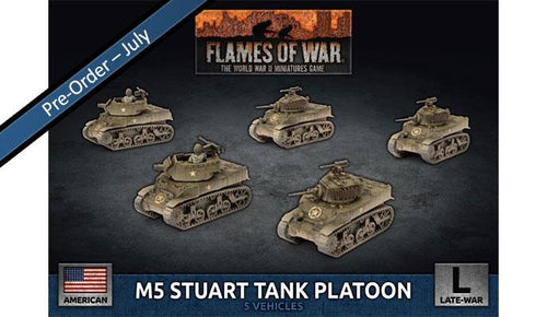 D-Day Americans M5 Stuart Light Tank Platoon - Flames Of War Late War