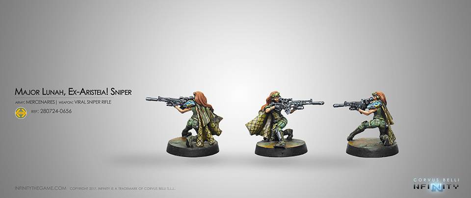Mercenaries Major Lunah, Ex-Aristeia! Sniper (Viral Sniper Rifle) Blister Pack